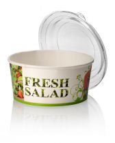Paper bowl 750ml+Deksel "Fresh Salad"
