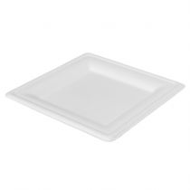 Bagasse Square Plate 200x200 WIT 