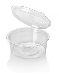 PET pot met vast deksel TRP  250cc Olipack