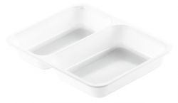 CPET tray 2V 226x176x35mm WIT