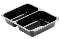 CPET tray 2V 226x176x43mm ZW