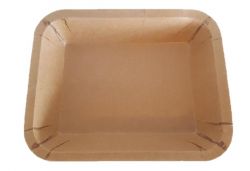 Kraft/PET paper tray 227x178x40